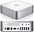 Apple Mac Mini МС408RS/A вид боковой панели